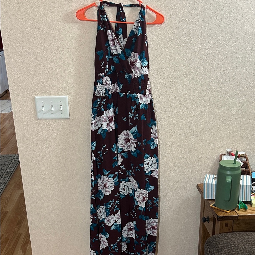 Maurice’s Floral Maxi Dress with Blue and White Flowers